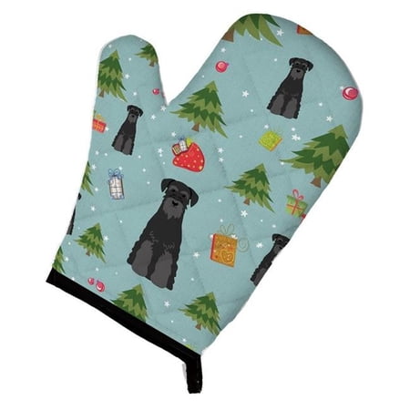 Carolines Treasures Christmas Standard Schnauzer Black Oven Mitt - Black