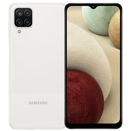 Samsung Galaxy A12 (64GB, 4GB) 6.5" HD+, Quad Camera, 5000mAh Battery, Dual SIM GSM Unlocked Global 4G VoLTE (T-Mobile, AT&T, Metro) International Model A125M/DS (64GB SD Bundle, White)