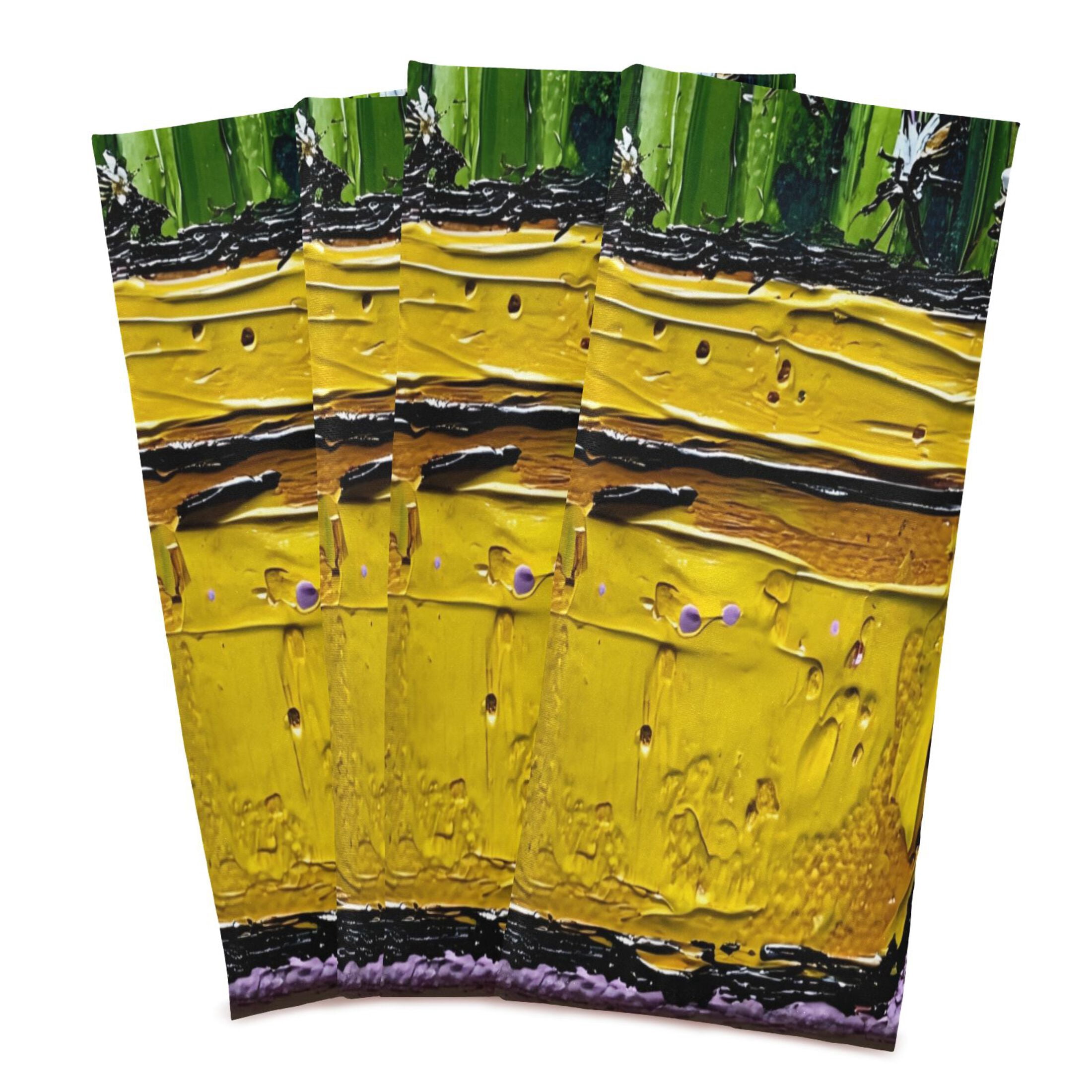 Cactus Painting Kitchen Towels 6-Piece Pack Tea Towels for Kitchen Decorative Waffle Design 28x18in