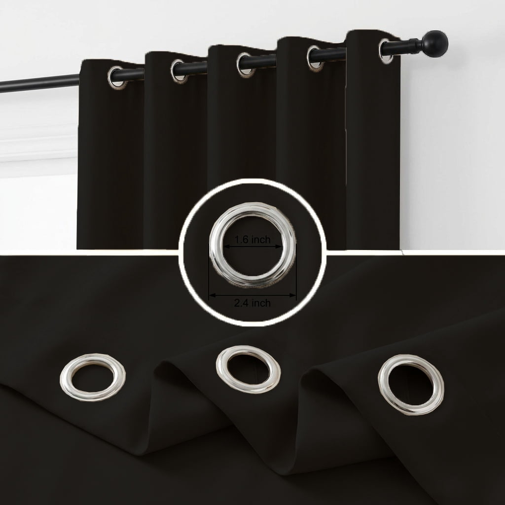 Blackout Curtains, Blackout Curtains Set of 2 Panels, Thermal Insulated Room Darkening Curtains for Bedroom, Privacy Protection & Noise Reducing