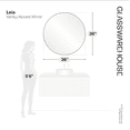 thumbnail image 5 of Leia 36 in. Round Mirror, 5 of 5