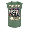 thumbnail image 4 of Youpwaven Men's USA 250th Anniversary Tank Top, Funny 4th of July Bigfoot Holding American Flag Graphic Muscle Shirt, Independence Day 1776-2026 Merica Sleeveless Tee S-3XL, 4 of 4