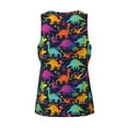 thumbnail image 5 of Fotbe Colorful Dinosaur Pattern Men's Quick Dry Workout Tank Top Gym Muscle Tee Fitness Bodybuilding Sleeveless T Shirt Breathable Workout Shirt-4X-Large, 5 of 9
