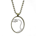 thumbnail image 1 of Plug Line Hand-drawing Paint Necklace Vintage Chain Bead Pendant Jewelry Collection, 1 of 3