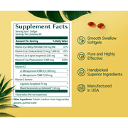 AlgaeCal D3 Complete - Vitamin D3 1000 IU and K2 with A, D, E & K Vitamins for Immune Support, 60 Softgels