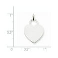 thumbnail image 3 of Solid 14k White Gold Medium Engravable Heart - 22mm x 15mm, 3 of 4