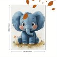 thumbnail image 3 of Qisvanset 12x16 Inch With Frame 2D Flat Wall Art Cute Watercolor Elephant Safari Nursery Wall Art Print, 3 of 8