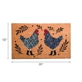 thumbnail image 3 of Tapis de Porte en Coco Coqs, 3 of 3