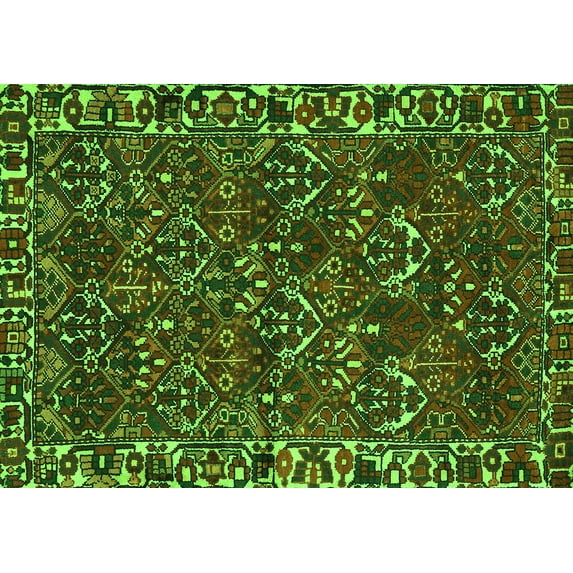 Ahgly Company Indoor Rectangle Persian Green Traditional Area Rugs, 2' x 3'