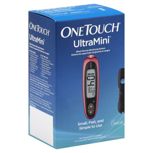 Ultra Mini Blood Glucose Monitoring Pink Glow System, 1 kt