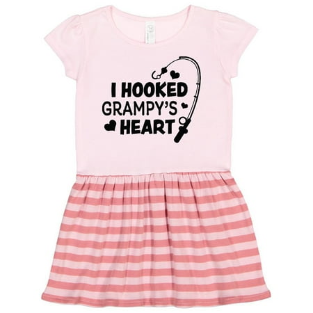 

Inktastic I Hooked Grampy s Heart with Fishing Rod Gift Toddler Girl Dress
