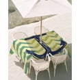 thumbnail image 3 of 54x80 Inch Outdoor Tablecloth with Umbrella Hole Zipper Rectangle Green Nautical Anchor Rectangular Tablecloths Outside Waterproof Vintage Ombre Zigzag Stripe Patio Table Cloth Cover for Picnic Party, 3 of 8