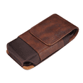 thumbnail image 6 of Dark Brown Vertical Leather Belt Loop Case is Compatible with T-Mobile OnePlus 10T with a thin cover on, 6 of 7