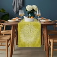 thumbnail image 2 of Boho Flowers Table Runner - 72 Inch Long, Kitchen Dining Table Runner Dresser Scarves, Yellow Floral Vintage Bohemian Watercolor Farmhouse Decor for Coffee Tables Wedding Party Banquet, 2 of 8