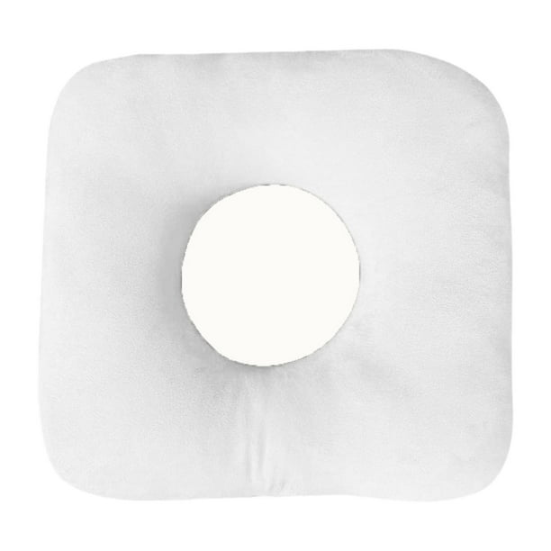 Cojín de asiento relleno con forma de donut, almohadilla de lactancia, almohadilla portátil y cómoda con forma de donut, cojín de donut para viajes, blanco