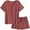 Wine Red, variant on Pajamas Set Women's Short Sleeve 2 Piece PJ Sets V Neck Comfy Sleepwear Loungewear with Pockets Wine Red L