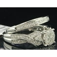thumbnail image 3 of Diamond Bridal Set 14K White Gold Ladies Round Engagement Wedding Ring 0.67 Tcw., 3 of 9