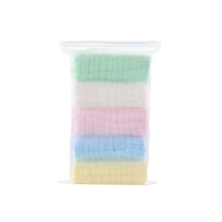 

5 Pieces Baby Bibs Tower Infant Water Absorption Feeding Cloth Newborn Small Handkerchief Washcloth Nursing Color Random Mixed Color
