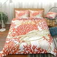 thumbnail image 2 of Sea Turtle Bedding Set Reptile Tortoise Dolphin Octopus Duvet Cover Set Ocean Beach Theme Comforter Cover Sea Animal Pillowcases, 2 of 7