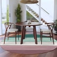 thumbnail image 4 of Round Area Rug 5 Ft, Purple Green Wood Grain Washable Non-Slip Circle Carpet for Living Room/Bedroom, Rustic Retro Wooden Plank Low-Profile Runner Mats Collection Rugs for Indoor, 4 of 7