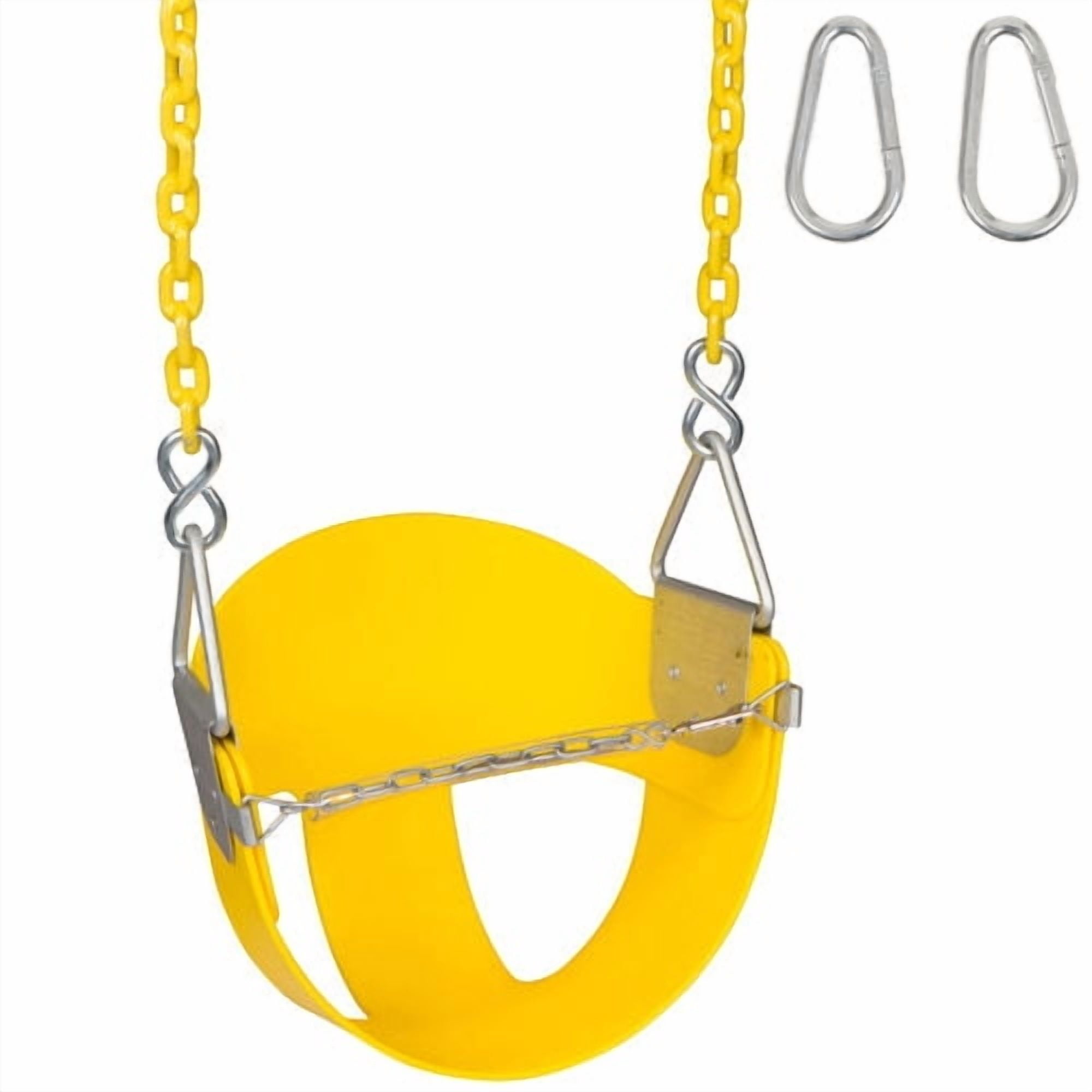 Highback Half Bucket with 5.5 Ft. Coated Chains (Red)