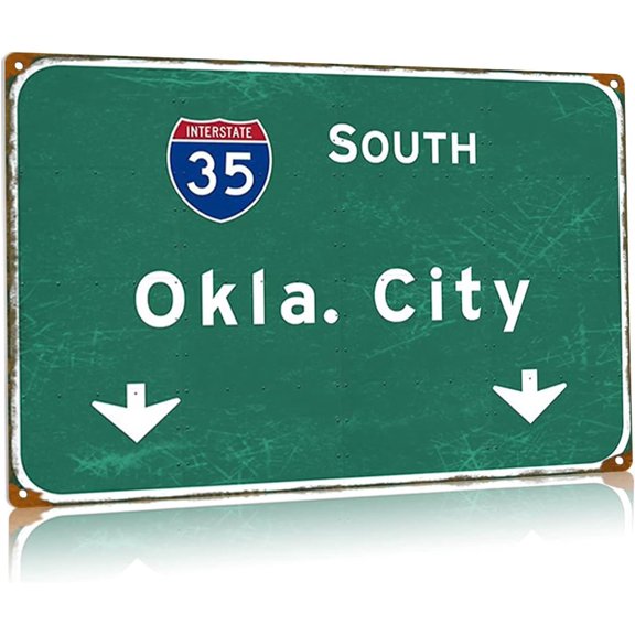 North Dayton Metal Tin Signs Interstate 75 Direction Signage Airport Highway Street Vintage Iron Poster Plaque Home Living Room Bar Restaurant Wall Decor 24x31.5 Inches