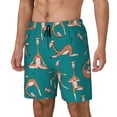 thumbnail image 2 of Haiem Giraffes Doing Various Yoga Men'S Quick-Dry Swim Trunks: Comfortable Beach Shorts With Mesh Lining And Pockets - Ideal For Swimming And Sunbathing 3x-Large, 2 of 9