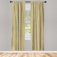 thumbnail image 4 of Ambesonne Earth Tones Window Curtains, Grunge Geometric, Each 28" W x 84" L, Pale Orange Reseda Green, 4 of 4
