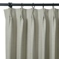 thumbnail image 3 of TWOPAGES Faux Linen Drape 84 W X 72 L Inch Pinch Pleated Hanging Style Room Darkening Privacy Protection Drape for Kitchen, 1 Panel, Grey, 3 of 6