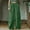 Green, variant on IROINNID Women's Bohemian Solid Color Print Casual Pants Solid Cotton Linen Elastic Waist Wide Leg Trousers with Side Pockets Loose Fit for Spring Summer(Khaki,M)
