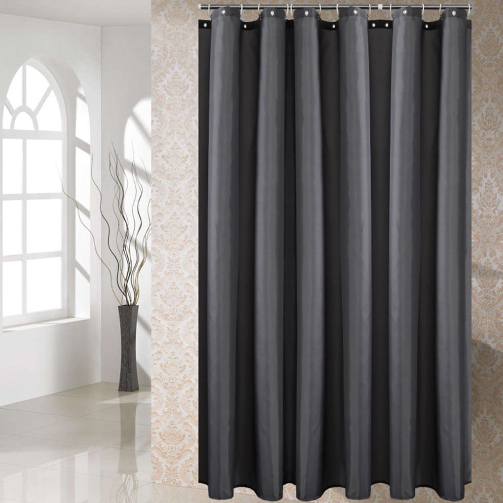 Shading Shower Curtain Solid Color With Hooks Simple Modern 1pc Bath Screen JH