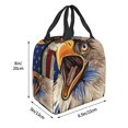 thumbnail image 3 of Sikiie Eagle With USA Flags Lunch Bag for Women & Men Adult Insulated Lunch Box, Food Lunch Containers Lunch Tote Bags for Work, Travel, Outdoor, 3 of 8
