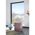 thumbnail image 4 of Meridian Furniture Teddy Contemporary Velvet Ottoman/Stool in Pink, 4 of 4