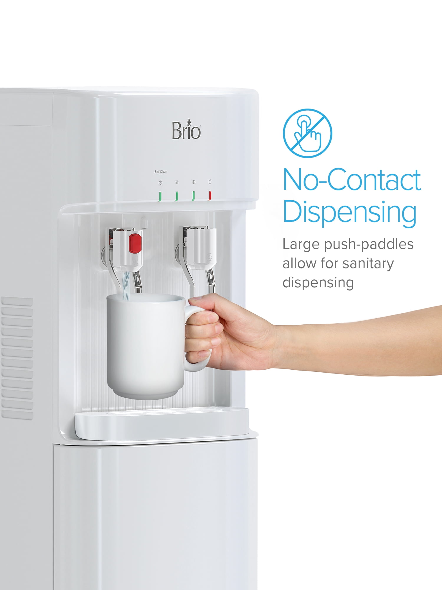 Brio Bottom Load Water Cooler Dispenser for 5 Gallon Bottles – Paddle Dispensing, CLBL320WSCP