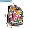 thumbnail image 2 of FORMRS School Backpack 17" Student Travel Bag with Laptop Compartment, Pink Floral Blooms, 2 of 7