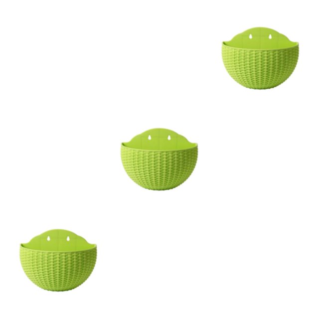 maskred Stylish And Durable Wall Plastic Pot For Easy Installation Easy To Install ABS Plastic Flowerpot Flower Pot Drainage Light Green 3Set