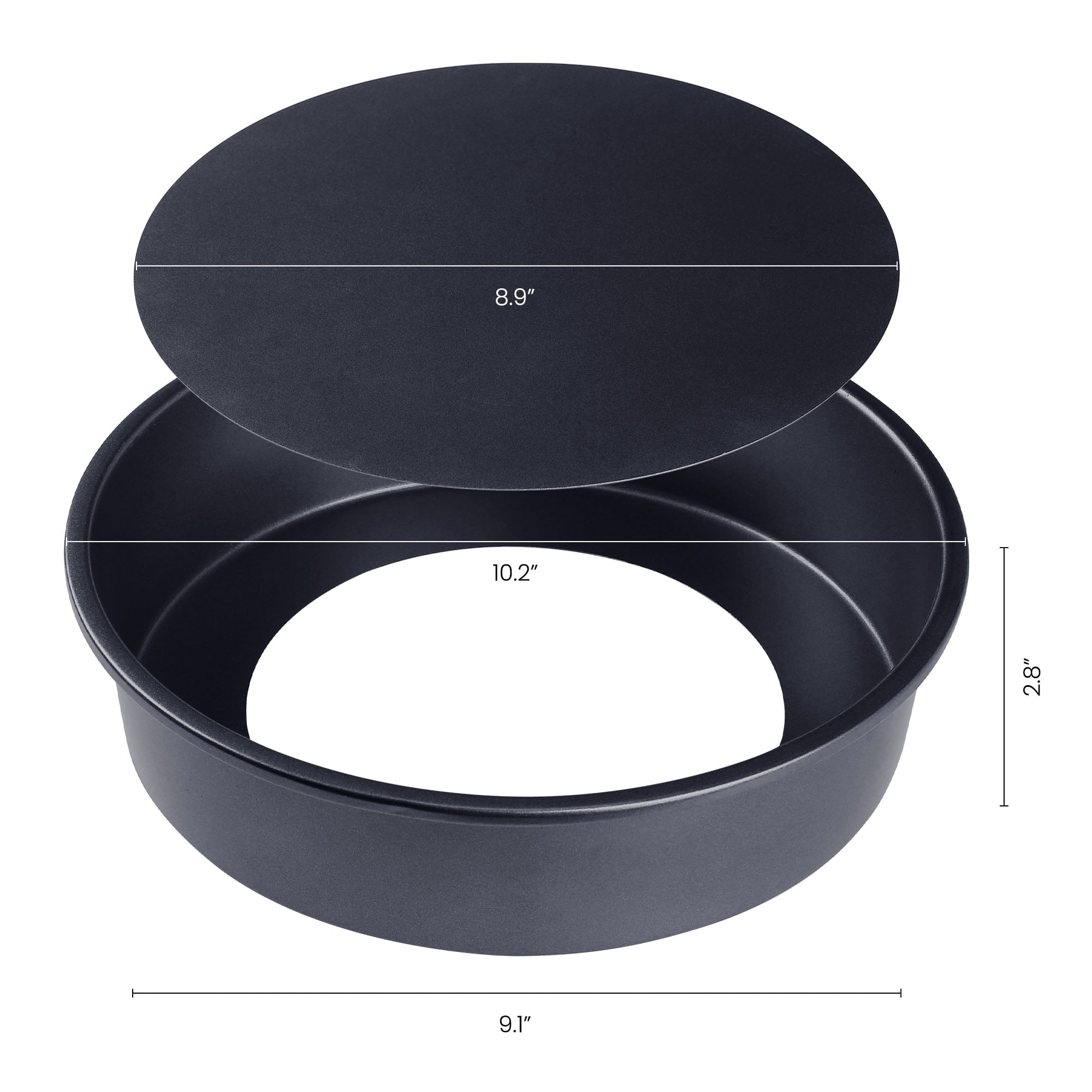 Unique Bargains 3 Pcs Nonstick Baking Sheet Pan Black 10.2*10.2*2.8in
