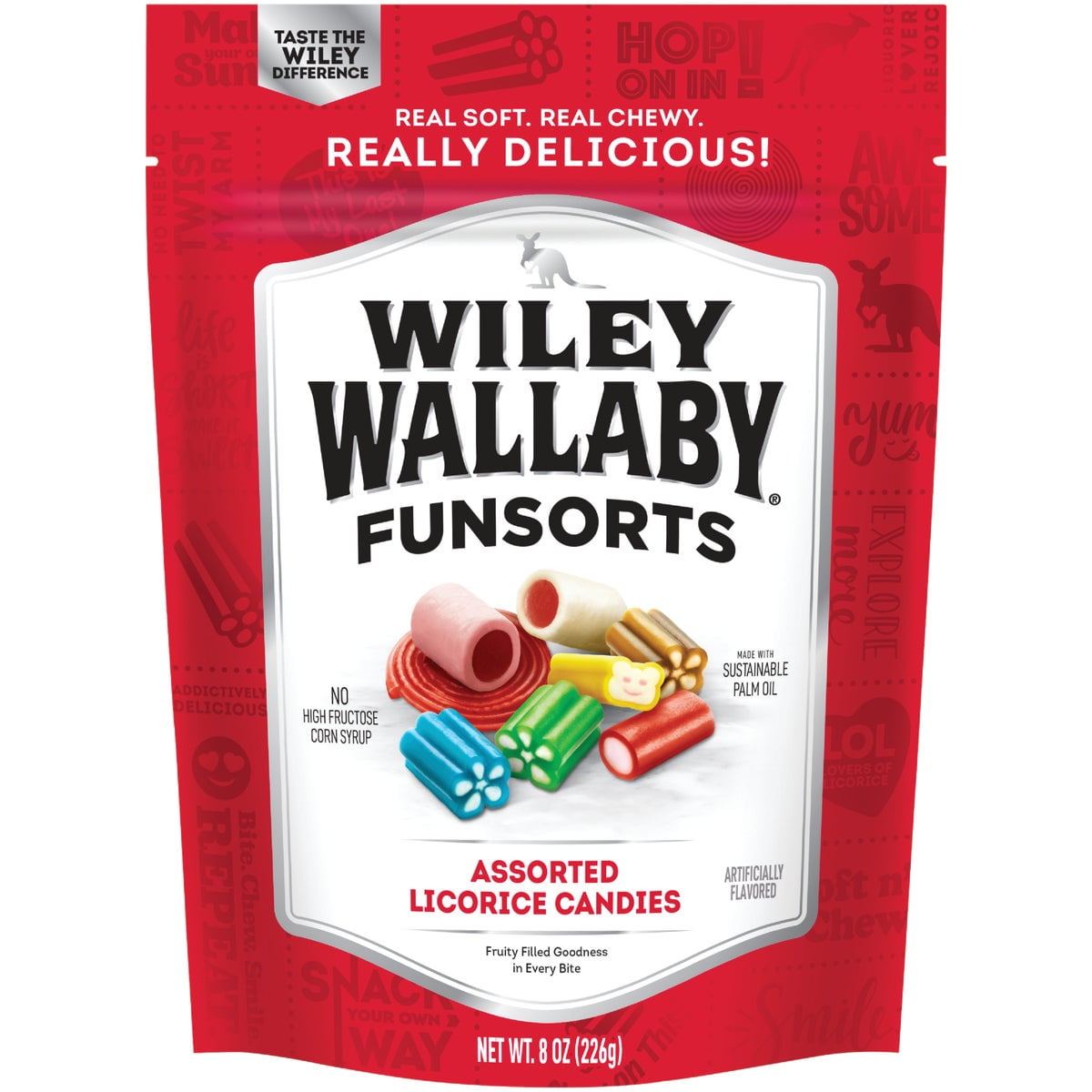 Wiley Wallaby Funsorts Assorted Fruit Flavor 8 Oz. Licorice 122319