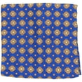 thumbnail image 1 of Altea Men's Royal Blue / Yellow Circles Squares Printed Pocket Square - One Size, 1 of 1