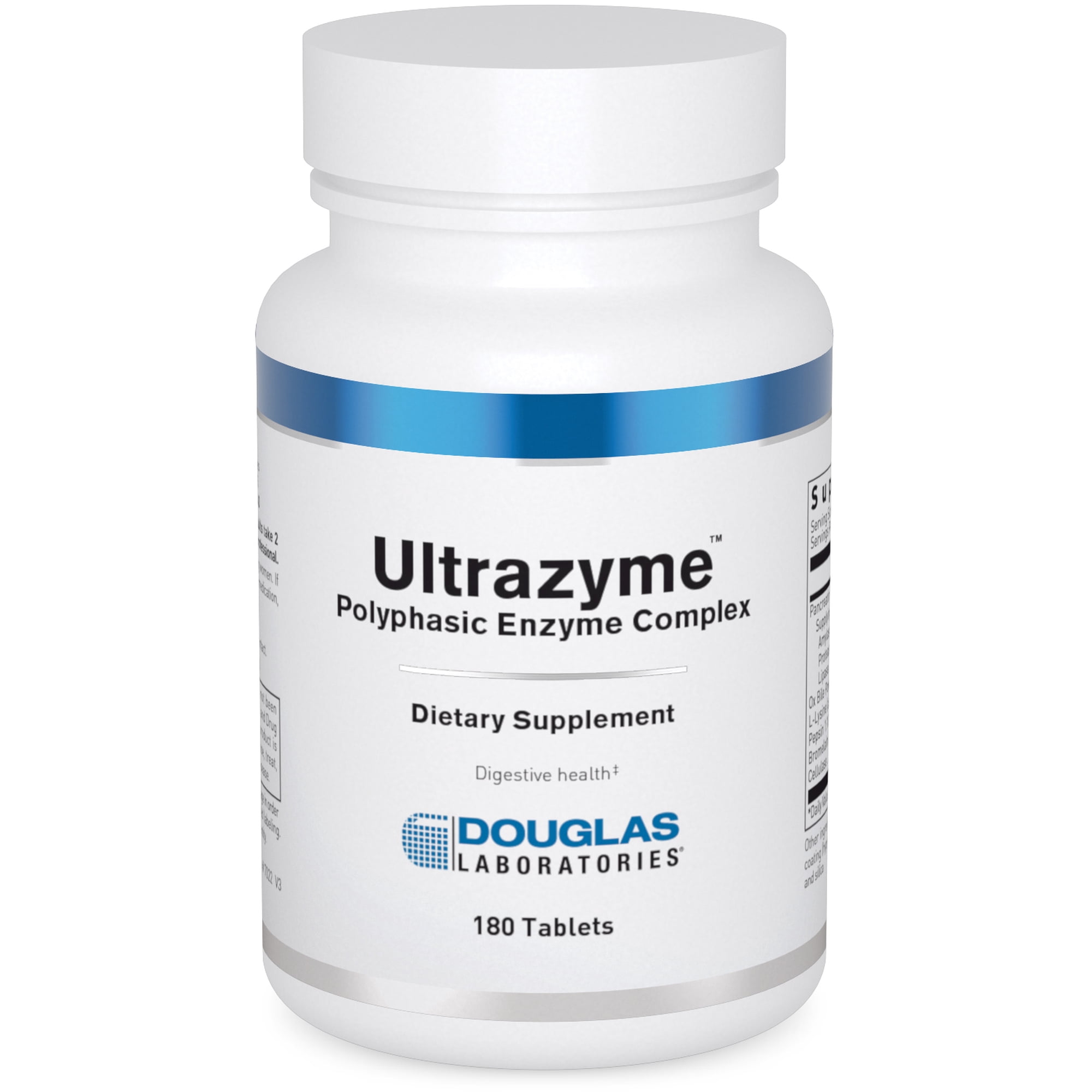 Douglas Laboratories Ultrazyme (Polyphasic Enzyme Complex) | Active Digestive Enzymes to Support Fat, Protein, and Carbohydrate Digestion* | 180 Tablets