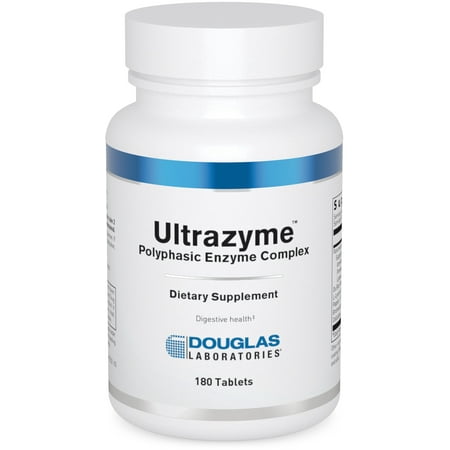 Douglas Laboratories Ultrazyme (Polyphasic Enzyme Complex) | Active Digestive Enzymes to Support Fat, Protein, and Carbohydrate Digestion* | 180 Tablets