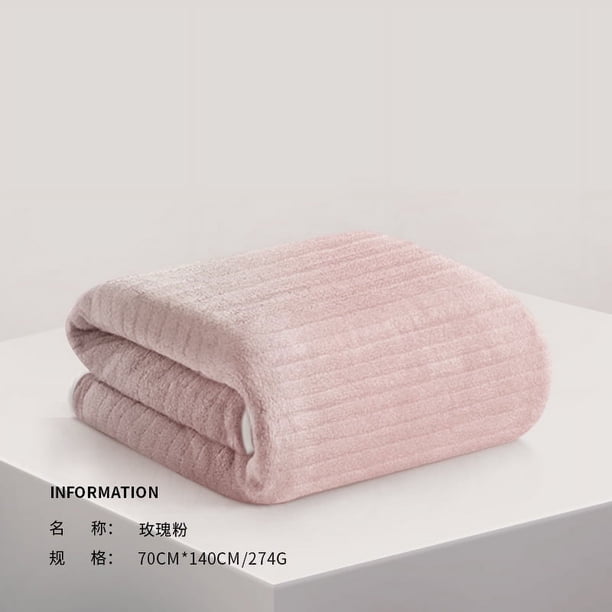 Zhuge Toallas de baño de 2 piezas de 70 x 140 cm, perfectas para la ducha diaria, gruesas, a rayas, ligeras y de secado rápido, ideales para el baño y el tocador (rosa).