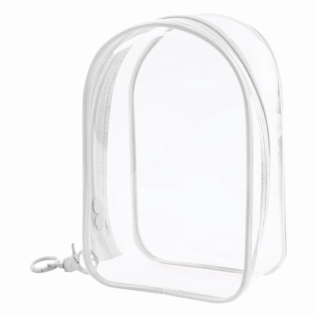 Clear Hanging Doll Storage Case for 6 Inch Plush Dolls – Protective Display Bag with Key chain, PVC Dustproof Cover for Collectibles, Great for Travel & Shelf Organization