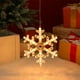 thumbnail image 4 of Luces navideñas para ventana con ventosa | Árbol de copos de nieve con luces LED a pilas | Decoración navideña de interior en blanco cálido para dormitorio y exposición, 4 of 5