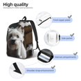 thumbnail image 5 of Balery Dog Wrapped in Towel 1 Vintage Canvas Backpack for Men and Women - Large Capacity, Durable Travel Laptop Bag for School, Work, Hiking, and Outdoor Activities, 5 of 7
