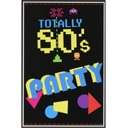 PMU 80's Invitations Multicolored 4 Inches x 5½ Inches (8/Pkg) Pkg/1