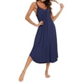 thumbnail image 5 of Taqqpue Plus Size Cotton Nightgowns for Women Long Sleep Dress Soft Sleepwear Tank Dress Women Spaghetti Strap Night Gowns Sleeveless Sleep Shirts, 5 of 8