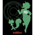 thumbnail image 2 of Junior's DC League of Super-Pets Green Lantern and Chip Silhouettes  Graphic Tee Black Small, 2 of 3