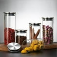 thumbnail image 3 of 1PCS Glass Canister (Coffee  Sugar  Cream) 350 ML with Silver Metallic Screw Type Lid, 3 of 5
