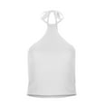 thumbnail image 3 of SNKSDGM Female Womens Tank Tops Fitted Workout Women's Tank Tops Xs Womens Basic Minimalist Sexy Hanging Neck with Navel Strap Knitted Top Vest Strap L, 3 of 7